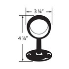 2  Dia  Polished Brass Ball Center Post For 2  O d  Tubing