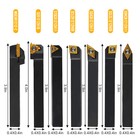 21pcs 1 2  12mm Shank Indexable Carbide Lathe Turning Insert Tool Holder Bit Set