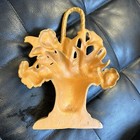 Vintage  Copy Of Hubley  120 Cast Iron Flower Basket Doorstop Original Paint Fb