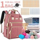 Sinvicko Crochet Bag  Knitting Bag Backpack And Totes Organizer Usb Charging