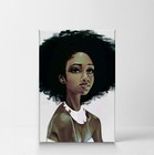 Beautiful African Woman White Accessories Modern Art Canvas Print Wall Art