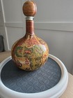 Old World Globe Map Bottle W Stopper Vintage Nautical Home D  cor Italy