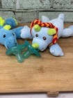 2-wubbanub Mary Meyer Triceratops Dinosaur   Baby Blue Dino Pacifiers Wubba Nub