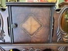Vtg Humidor Cigar Cabinet Copper Lined End Table