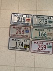 Lot Of 9 Vintage Maine Poultry Livestock License Plates
