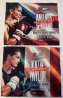Amanda Serrano Katie Taylor Boxing Rally Towel   Coaster Sga 7 11 2025 Msg Nyc