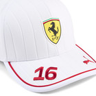 Scuderia Ferrari F1 Team Puma Charles Leclerc Baseball Cap Hat 2025 White Adults