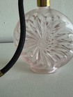 Vintage Pink Glass Parfum Bottle With Tassel Atomizer Made In Taiwan