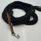 Horse Hair Western Show Lunge Line 22    Leather Strap Swivel Snap Horsehair