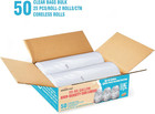55-60 Gallon Trash Bags  50 Count Bulk  Heavy Duty Clear Plastic Recycling Bags 