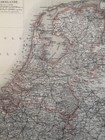 1877 Netherlands Geographical Vintage Map Amsterdam Orig  11 5 X 9  C17