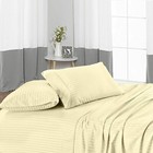 Coziest Bedding Sheets Egyptian Cotton 1000tc Select Item   Size Ivory Stripes