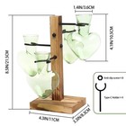 Plant Terrarium Propagation Stations With Wooden Stand  Glass Vase For Indoor   