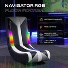 Navigator Floor Rocker Gaming Chair W  Rgb Lighting Ergonomic Comfortable Design