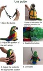Adjustable Feather Tether Bird Harness And Leash For Macaw Cockatoos Parrots