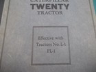 Cat Caterpillar 20 Twenty Tractor Dozer Instruction Service Shop Repair Manual