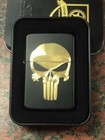 Punisher Logo Lighter Matte Black Free Engraving With Gift Box Skull Netflix