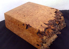 Vtg Michael Elkan Studio Maple Burl Wood Jewelry Trinket Box Live Edge Birdseye