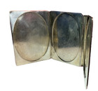 Antique American Sterling Folding Triple Photo Frame      child    Maker   134g