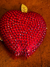 Vintage Estee Lauder Lady Apple Red Swarovski Crystal Lucidity Powder Compact
