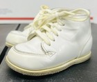 Vintage Stride Rite Baby Moccasin White Leather Toddler Shoes Sz  3 - Gd  c3 