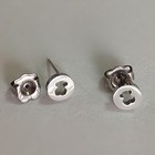 Tous Earrings 925 Silver Hollowing Bear Design Elegant Jewelry Accessories E681