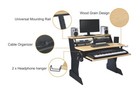 Musiea Be200 Series Music Studio Desk Workstation With 2 X 4u Rack  natural Oak 