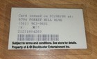 Laminated Blockbuster Video Membership Card Video Rental Store Florida