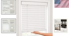 Elegant 2  Cordless Faux Wood Blinds - Room Darkening White Window Treatment
