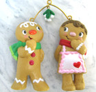 2017 Hallmark Cookie Couple Gingerbread Boy And Girl Christmas Ornament No Box