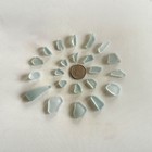 Beach Sea Glass 20 Pieces Rare Steel Gray-blue Genuine Surf-tumbled Mendocino