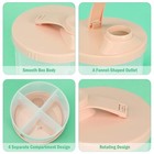 Portable Baby Formula Dispenser Non-spill 4 Compartment Powder Container For