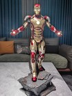 Light Up Painted Resin Gk Statue Avengers Iron Man Mk42 Collectible Model