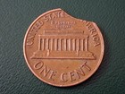  Clipped Error Coin 1c Lincoln Cent Nice Coin  1035 Coins Error