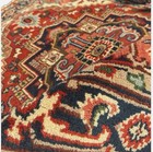 Beautiful Antique 1940-65 Handwoven Vintage Wool Village Rug   Geometric 4x6 Ft