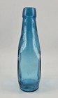 Arthur Singer Glass Bottle Embossed Kingfisher Bird Blue Clevenger Brothers