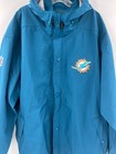 Miami Dolphins Nike Blue Light Weight Full Zip Rain Jacket W  Detachable Hood 3x