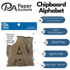 Paper Accents Chipboard Alphabet Shapes  4  Block  2 Uppercase Letters  40pc    