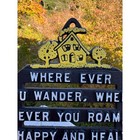 Vintage Cast Iron Trivet Wall Plaque Made In Usa Where Ever You Wander Quote