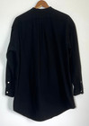 Men s Vintage Ralph Lauren Country Band Collar Shirt 100  Cotton Black Sz L
