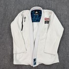 Adidas Aoj Bjj Gi Kimono Set Mens A1 Medium White Jiu Jitsu Jacket Pants Adult