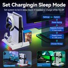 Ps5 Slim Stand Cooling Fan ps5 Controller Charging Station For Sony Playstation5