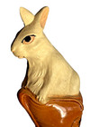 Vintage 1930s Viscoloid Celluloid Easter Bunny Rabbit In Shoe W  Rattle 5 5 t
