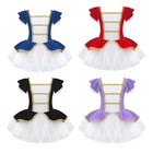 Kids Girls Princess Ballet Dance Tutu Dress Velvet Party Performance Costume