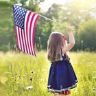 12pc 12x18  Big Spearhead Handheld American Flags 30  Pole Premium Made In Usa