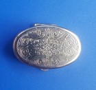 Vintage Gold Tone Cherubs Angels Pill Box 