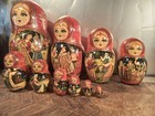  Vintage Russian Fairytale Nesting Doll Hand Painted Signed  - 10 Pce