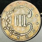 1852 Three Cent Silver Piece Trime 3c Type 1 Ungraded Choice Us Coin Cc29392