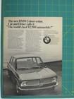 Print Ad 1967 Bmw 2-door Sedan The Worlds Best  2500 Automobile Car   Driver Quo