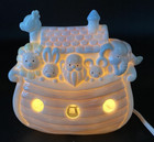 Vintage Enesco  noah s Ark  Porcelain Night Light lamp  Works  Light Incl  clean